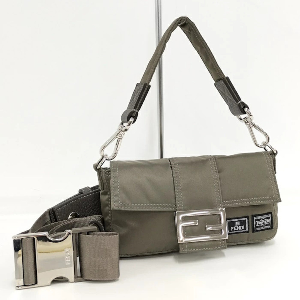 Fendi PORTER Body Bag Gray